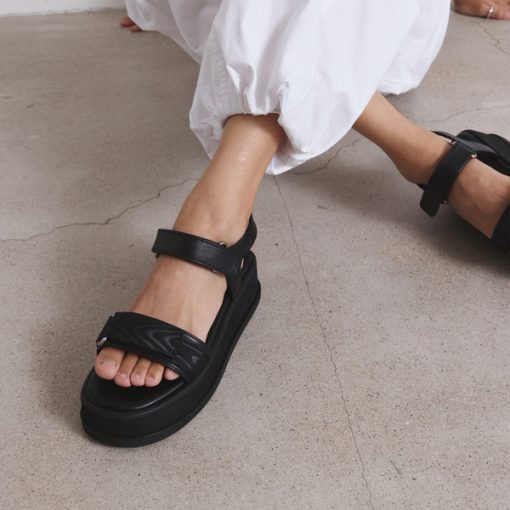 무아레 플랫폼 샌들 Muare Platform Sandals 23S11BK