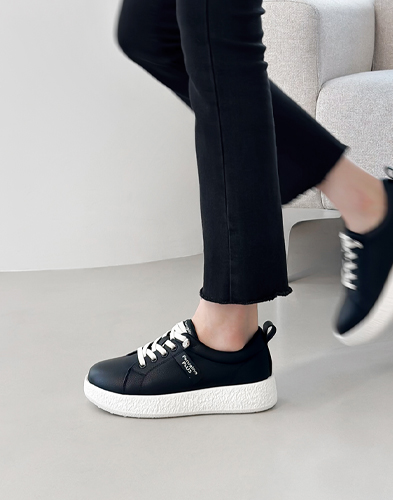 [소가죽] 라벨 스니커즈 3cm (829C2)